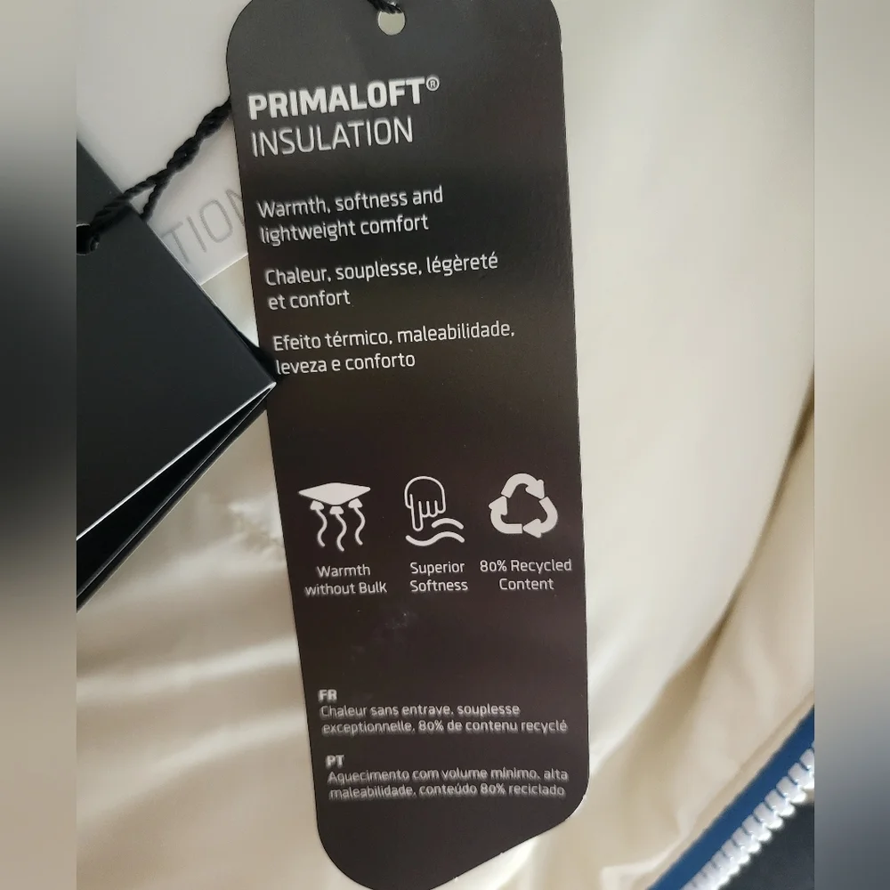 NWT FourLaps Polar Quilted Sherpa Jacket Reversible Unisex Medium Thyme/White - Picture 15 of 15